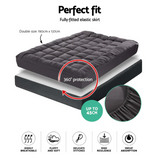 Premium Charcoal Bamboo Mattress Topper